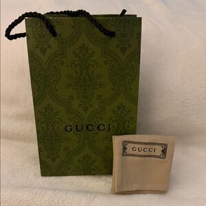 Gucci Olive Green Bag with Beige Pouch